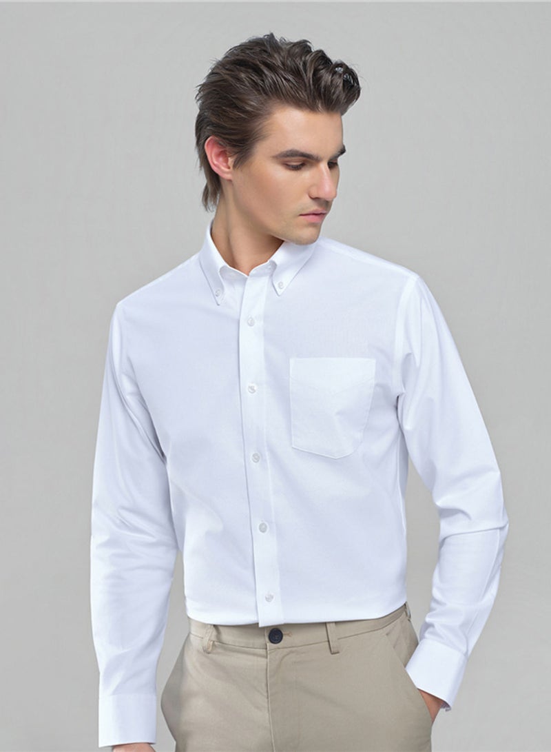 GIORDANO Men’s Cotton Long-Sleeve Wrinkle-Free Shirt - Image 1